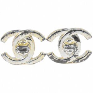 CHANEL CC Turn Lock Motif Gold Plated Earrings Clip